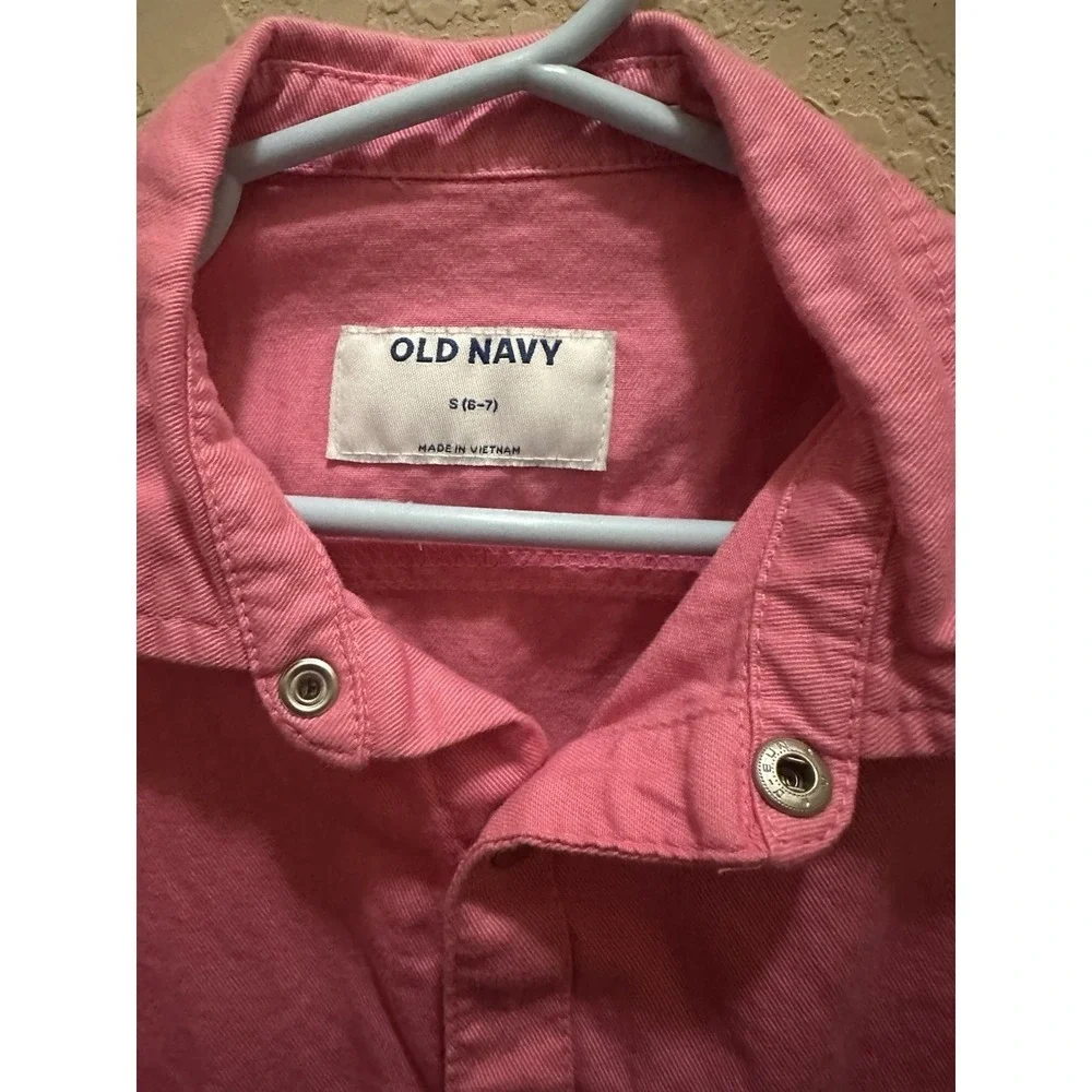 Girls Pink Old Navy Utility Romper 6/7